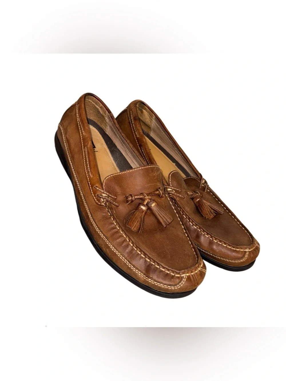 JOHNSTON & Murphy JM tassel leather slip on loafers men’s dress shoes size 12